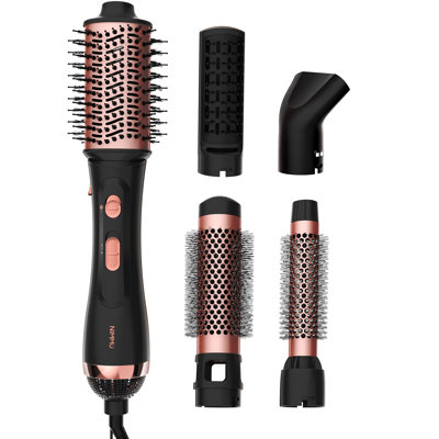 Blow Dryer Brush Set, 5-In-1 Hot Air Brush Set, All-In-One Hair Styler For Salon Blowouts, Smoothing, Curling & Volumizing And Straightening, Less Frizz & Heat Damage