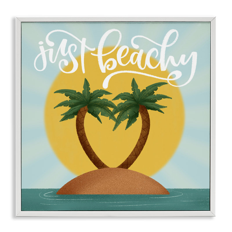 Giclée encadrée par Just Beachy Tropical Island, design par Sarah Hickman, H 12 po x l 12 po