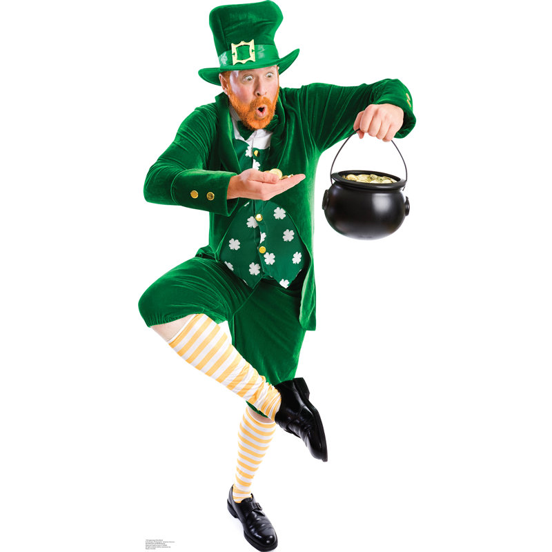 Life-Size Leprechaun with Pot of Gold Cardboard Stand-Up