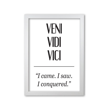 Veni Vidi Vici - Print