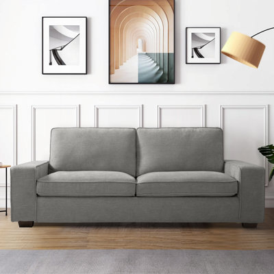Chenille Abstract Arm Loveseat