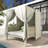 57.5" Outdoor Patio Daybed With Curtains-405734863