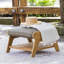 Watkins Teak Upholstered Ottoman with Cushion