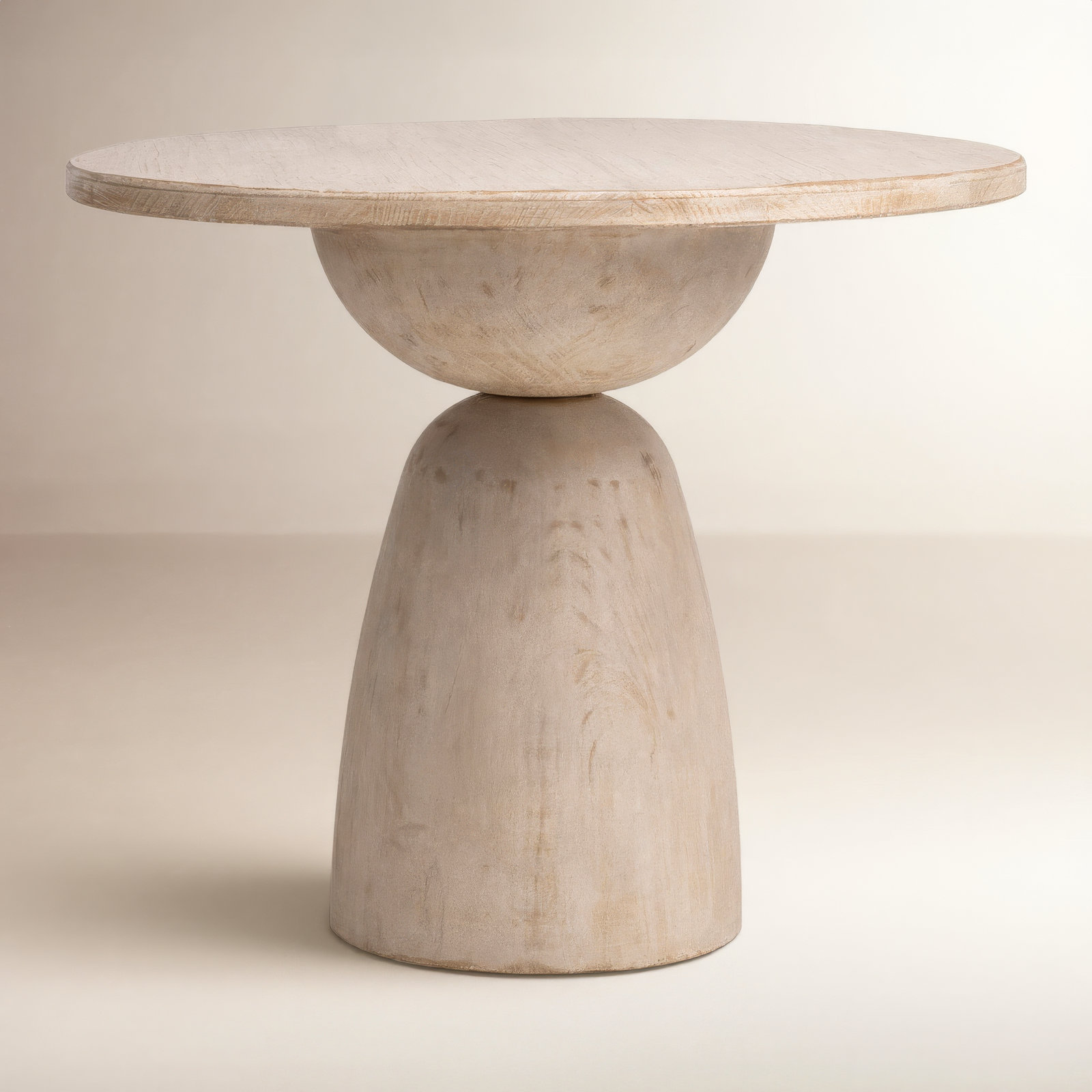 Saria Round Dining Table, White, 30'' H x 36" L x 36" W