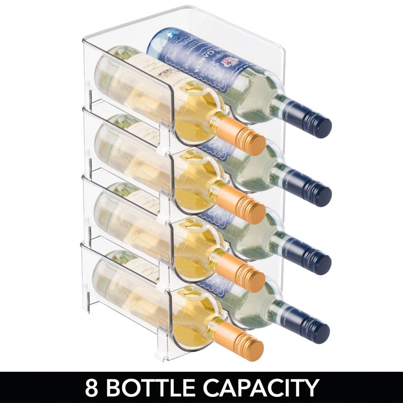 Hassania 8 Bottle Tabletop Wine Bottle Rack in Clear