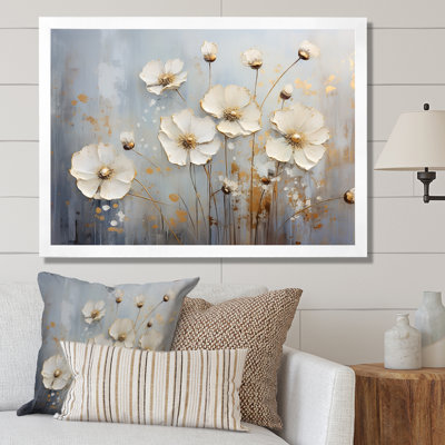 " Elegant Beige Buttercups Meadow IV "
