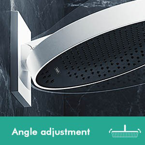Hansgrohe Rainfinity Shower Head 250 with Wall Connector Trim, Brushed Nickel, 1.75 GPM