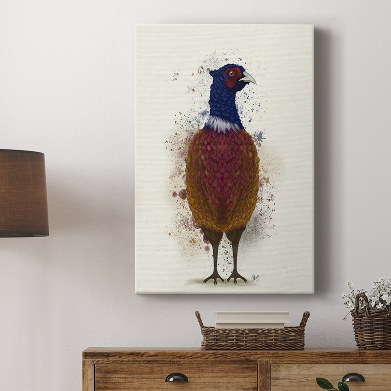 Pheasant Splash 3 - Cavas de galerie sur mesure, H 18 po x l 12 po
