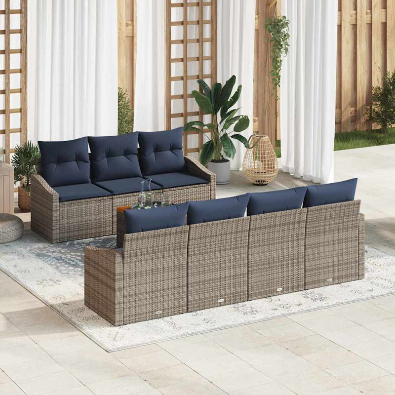Ensemble de canapé de jardin avec coussin 8 pièces vidaXL