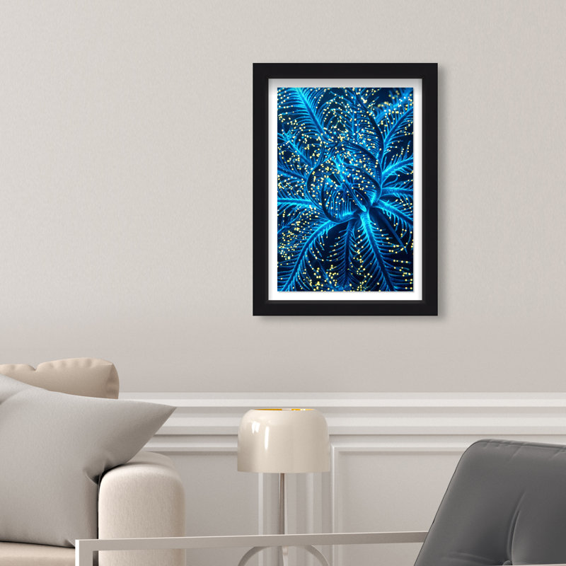 Neon Bloom Print by Oliver Gal, 31.5"H x 21.5"W, Black Shadowbox