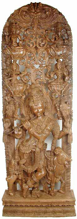 Krishna cannelé dans le cosmos divin