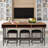 Metal Base Dining Table