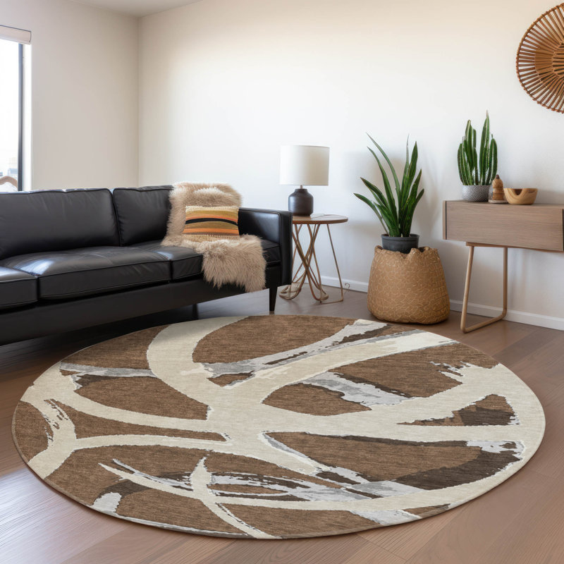 Tapis lavable à la machine de qualité supérieure Mayfield AMF1022, Rond 8 pi