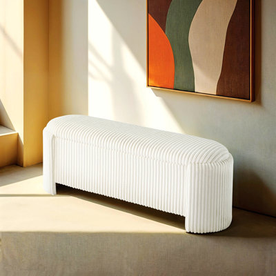 Banc de style contemporain avec compartiment de rangement pour le salon