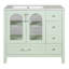 Rangement de salle de bain 36 pouces avec verre texturé gaufré, quatre tiroirs profonds, deux portes, tablette réglable, finition fraîche, poignées, étagères en verre à conception d'armoire sans couture, charnières, silencieux et lisse