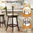 Bar Height Chairs Set of Swivel High Barstool w/ Padded Seat & Backrest-53304739-53304738