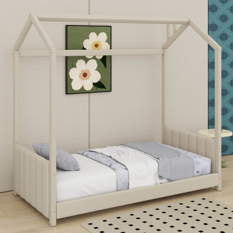 Lit simple en bois, Lit simple