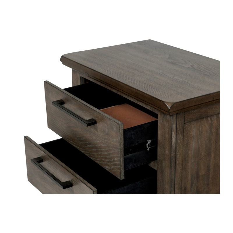 Ensemble de chambre à coucher avec banc de rangement Guthmiller, Grand, gris