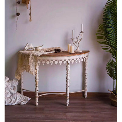 Simple Retro Distressed Console Table