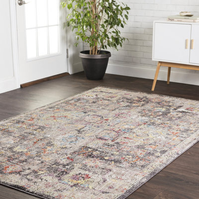 Tapis oriental gris anthracite / brun Hanfried