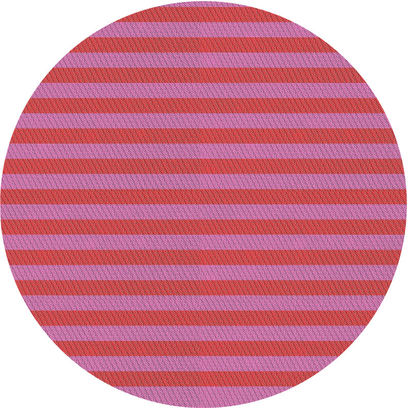 Dinesh Striped Indoor Rug, Round 8'
