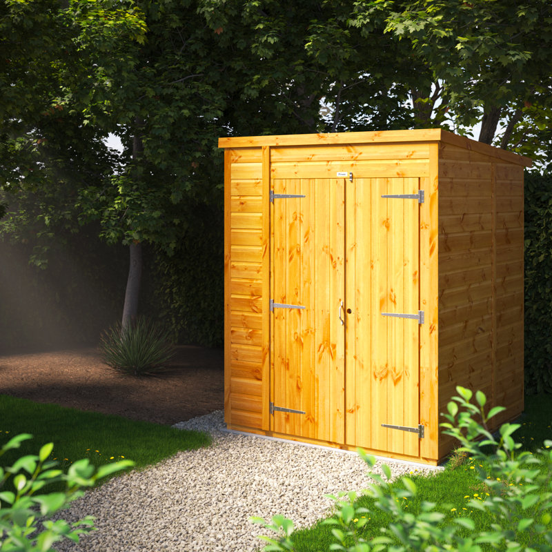 Powersheds 5 x 4ft Tool Timber Tongue & Groove Shed Double Door