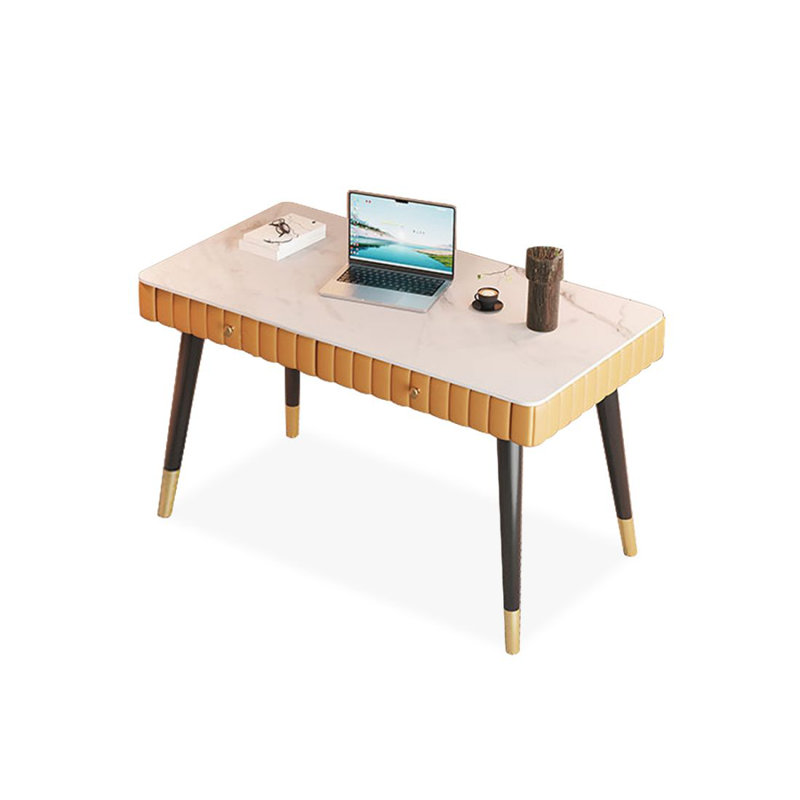 Bureau moderne moderne, H 29,53 po x l 47,24 po x P 23,62 po, Black; Gold; Orange; White
