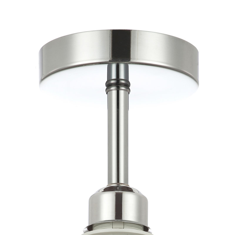 Ceiling Light Fitting for Industrial Style Light Bulbs, Chrome