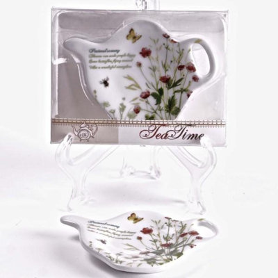 Porte-sachets en porcelaine, fleurs de champ, ensemble de 2