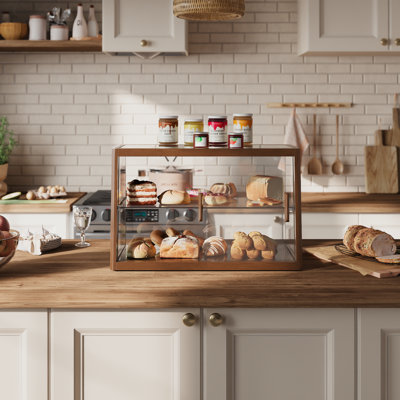 Caisse de rangement en bois massif Farmhouse