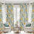 Floral Patterned Curtains Mid Century Botanical Drapes,Room Darkening Curtain,Rod Pocket Back Tab Floral Drapes,Set of 2-1078439903-1078439877