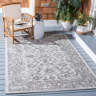 Latitude Run® Grey/Black Indoor/Outdoor Waterproof Easy-Clean Area Rug ...