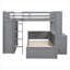 Lit mezzanine avec lit autonome, tablettes, bureau et garde-robe-267205006-267205007