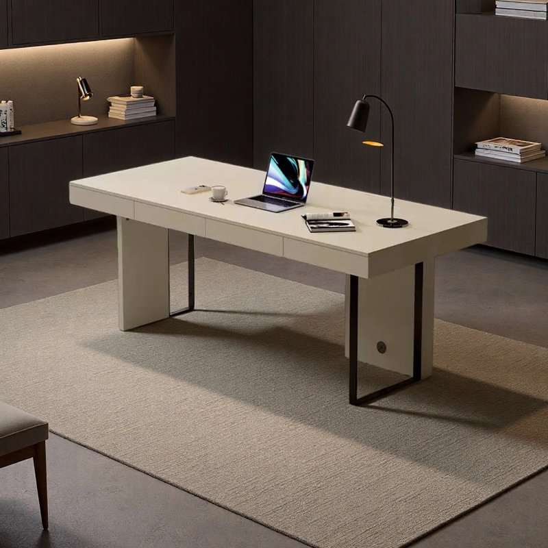 Bureau moderne et minimaliste, H 29,53 po x l 62,99 po x P 27,56 po
