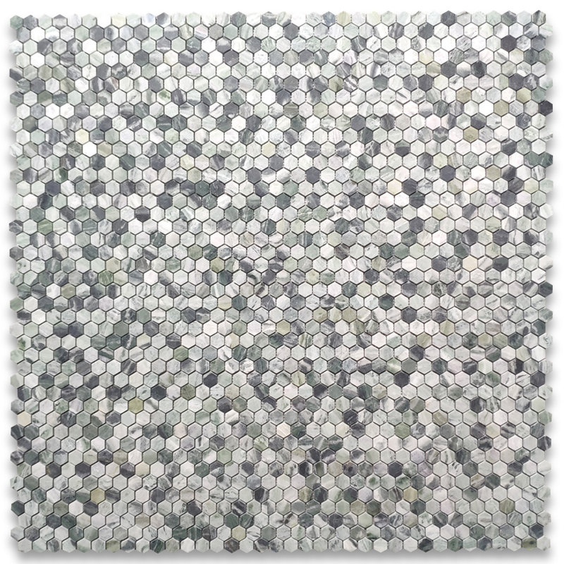11" x 11" Marble Mosaic Honeycomb Wall & Floor Tile