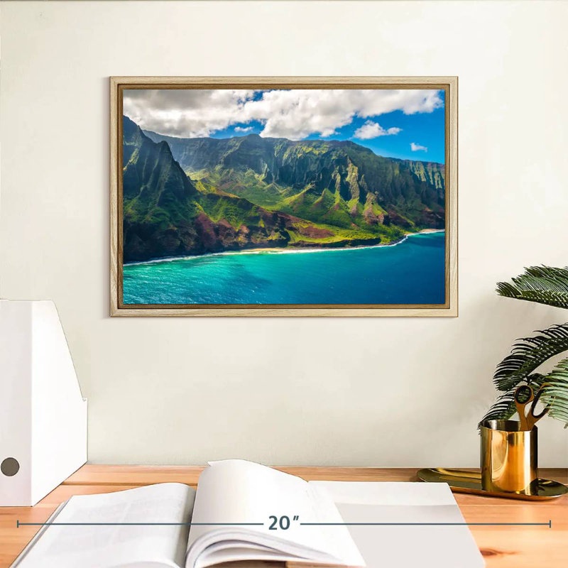Kauai, Cadre flottant en bois naturel, 13 po x 9 po