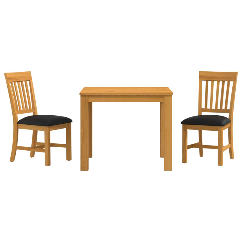 Oak Solid Wood Dining Set, 3