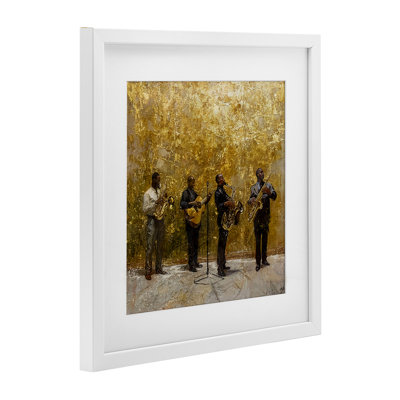 Golden Era Jazz Musisans, reproduction encadrée sous verre, conception de Marta Wiley