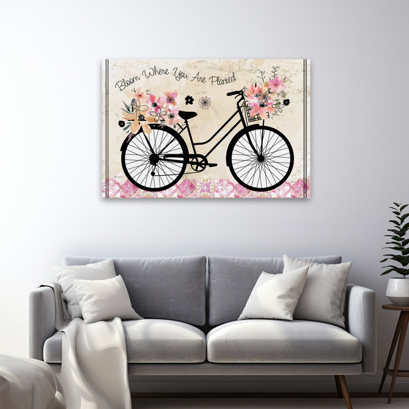 Bloom, où vous êtes, vélo floral, H 48 po x l 32 po