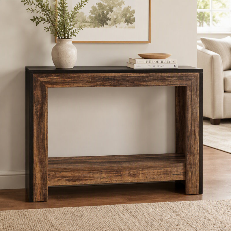 Console 41 po, table de couloir avec rangement ouvert