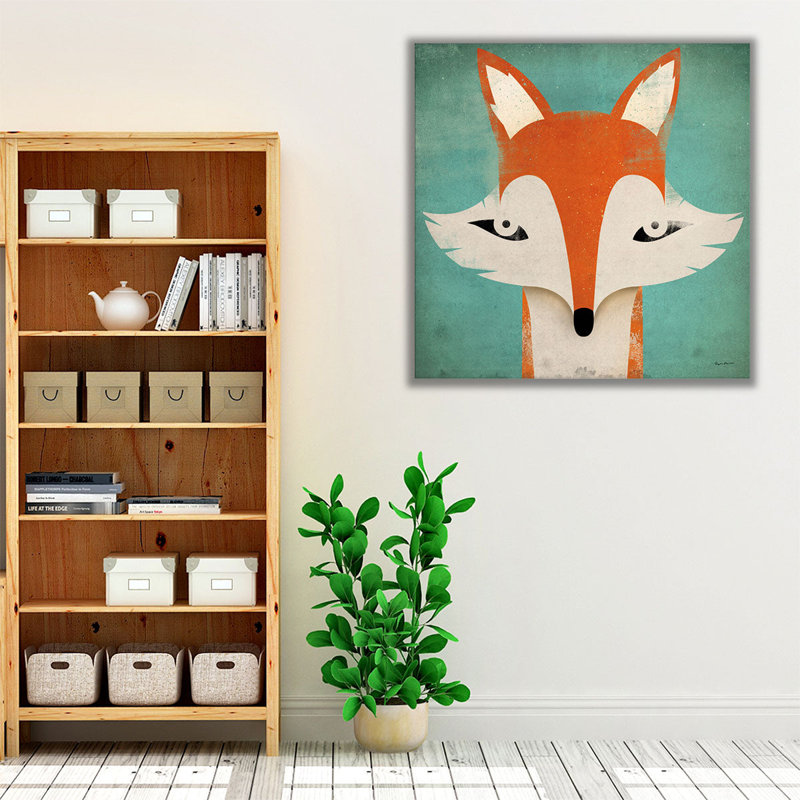 Fox - Canvas Print Wall Art, 24" H x 24" W