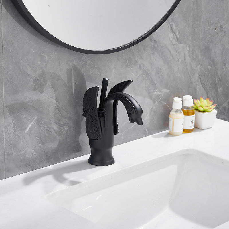 Single-Hole Single-handle Bathroom Faucet, Matte Black