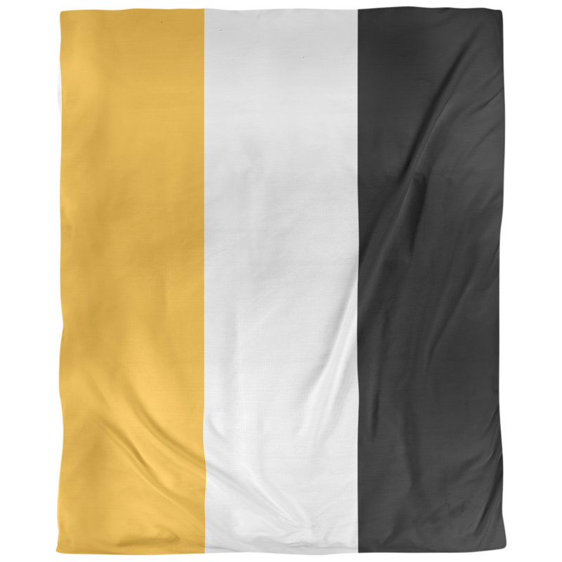  Housse de couette simple réversible, Housse de couette pour lit simple, Microfibre, Jaune / argenté / noir