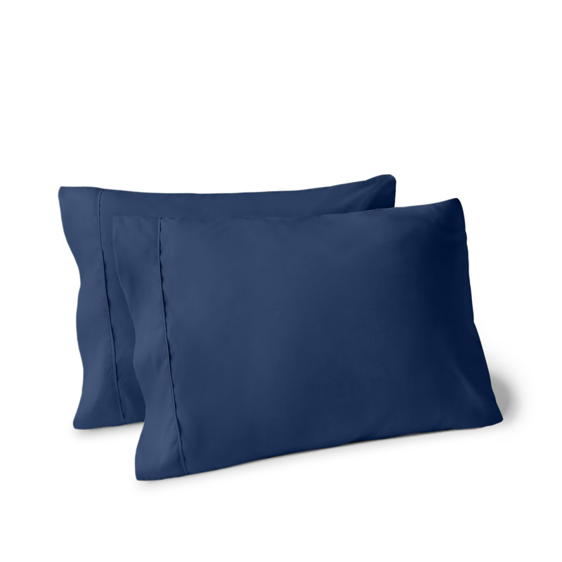 Soft Microfiber Pillowcase Set, Dark Blue, 2 Standard Pillowcases