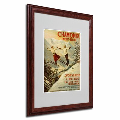 Chamonix Mont Blanc"" by F. Tamanjo Vintage Advertisement -  Trademark Fine Art, V7088-W1620MF