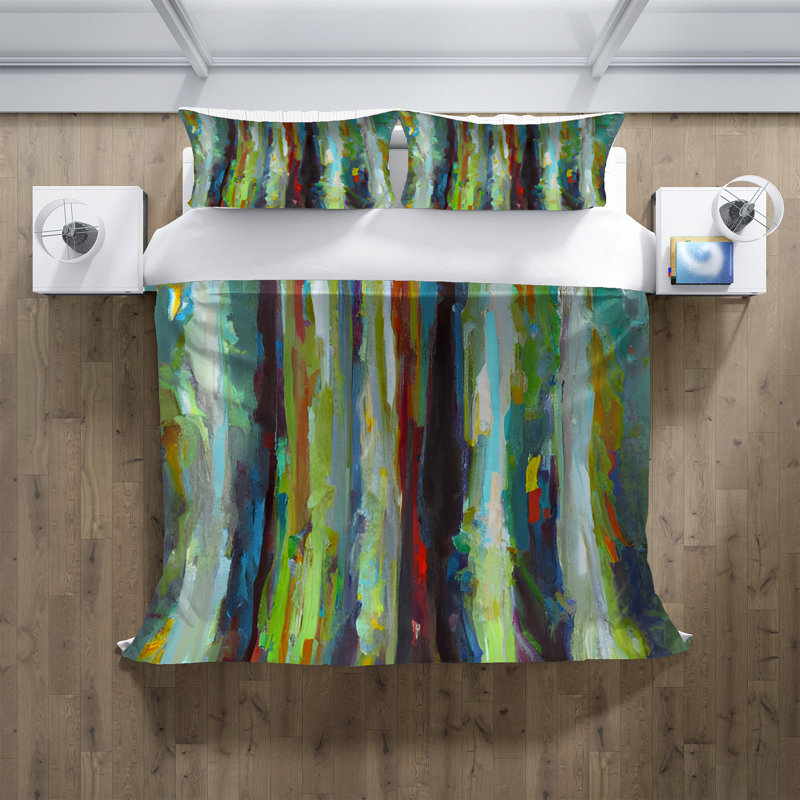 Ensemble de housse pour couette, Abstrait 1, Housse de couette pour très grand lit et 2 très
