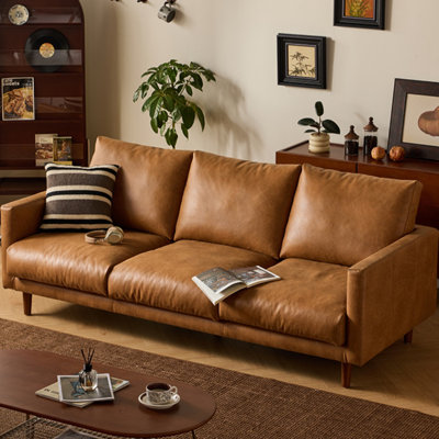 Retro Mid-Century Straight Living Sofa