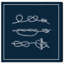 Nautic Knots B - Reproduction d'art graphique sur toile tendue-1639126558-1694268806