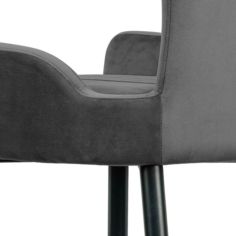 Upholstered Counter Stool with Metal Frame