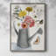 «Watering Can Bouquet II», reproduction encadrée - bois massif-1127955075